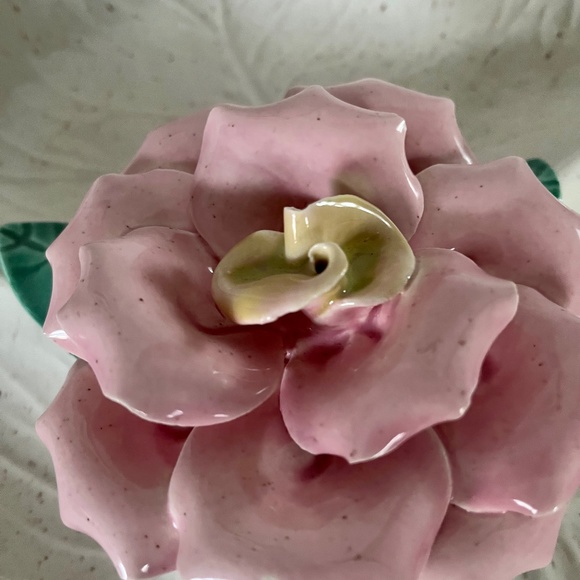 Vintage Enchanto Ceramic Co. Pink Rose Serving Dish - Picture 2 of 3